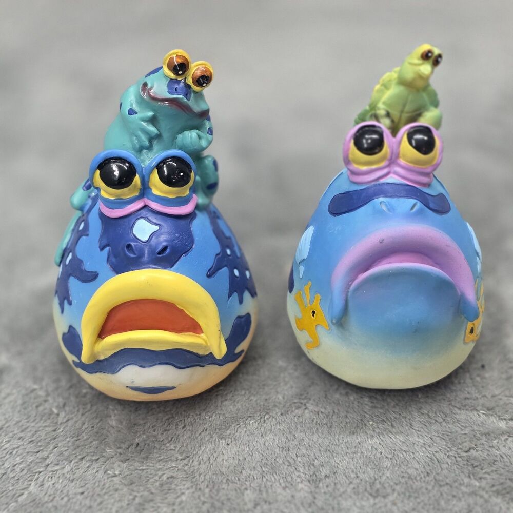 Set Of Fish Sculpture figure /home decor Unbranded  Colorful Todd Warner Style?